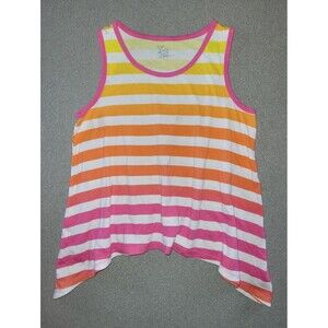 The Children's Place Size Large Bright Stripes Asymmetrical Tank Top